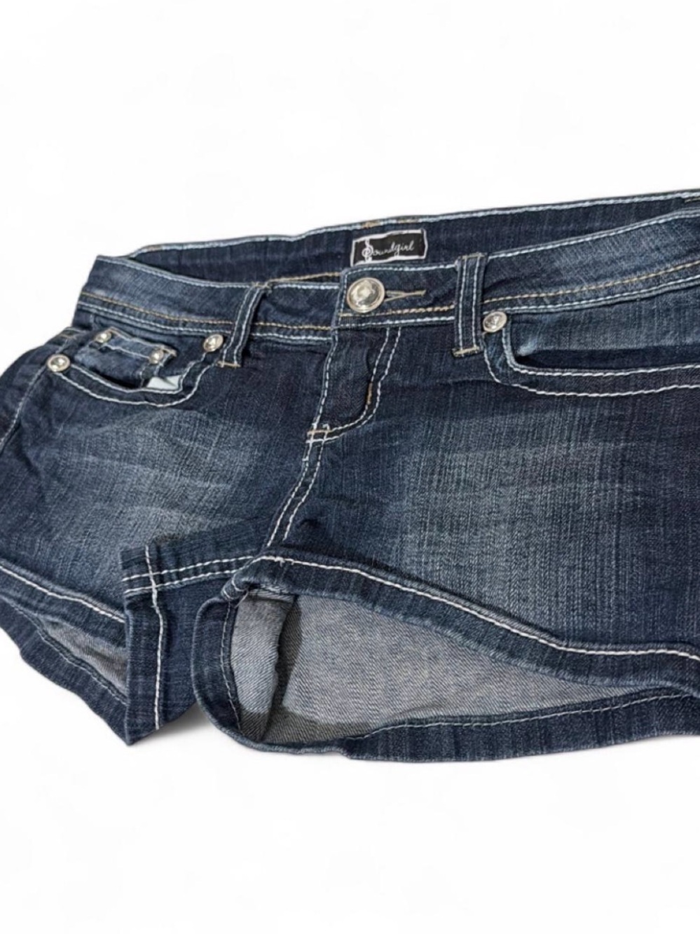 Soundgirl Dark Blue Denim Short Shorts